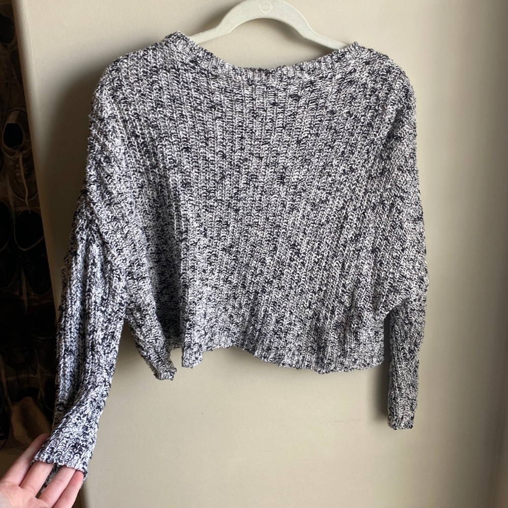 Lightweight crochet cropped sweater